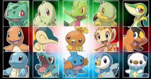 Différentes générations pokemon