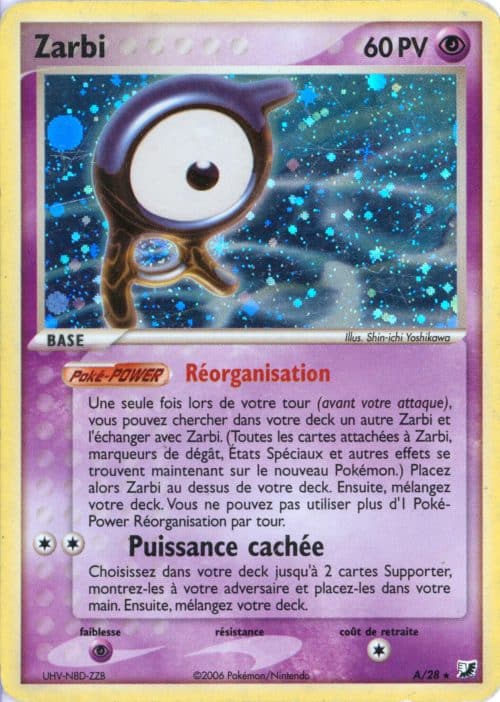 Zarbi holo A/28 – Forces Cachees – Pokemon FR 2006