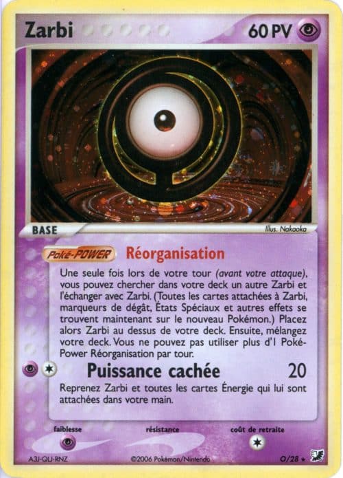 Zarbi holo O/28 – Forces Cachees – Pokemon FR 2006