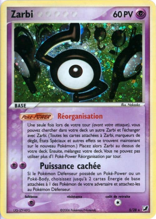 Zarbi holo S/28 – Forces Cachees – Pokemon FR 2006