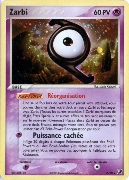 Zarbi holo Z/28 – Forces Cachees – Pokemon FR 2006