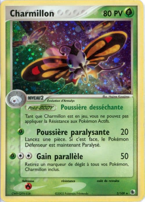 Charmillon holo 2/109 – Rubis et Saphir – Pokemon FR 2003