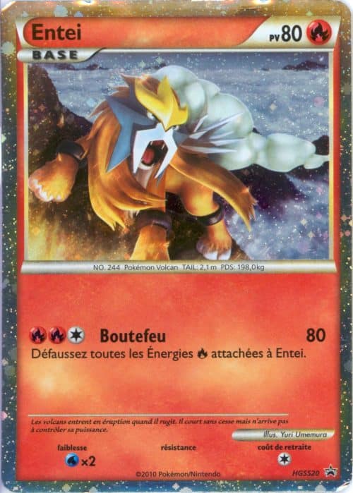 Entei holo hgss20 – Promo – Pokemon FR 2010