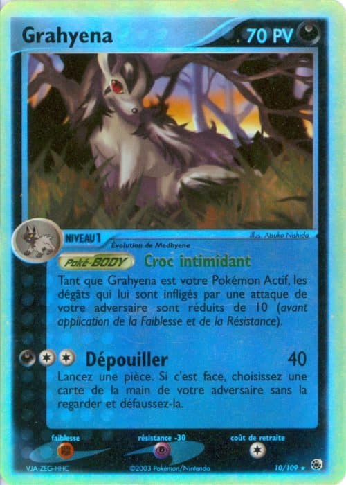 Grahyena reverse 10/109 – Rubis et Saphir – Pokemon FR 2003