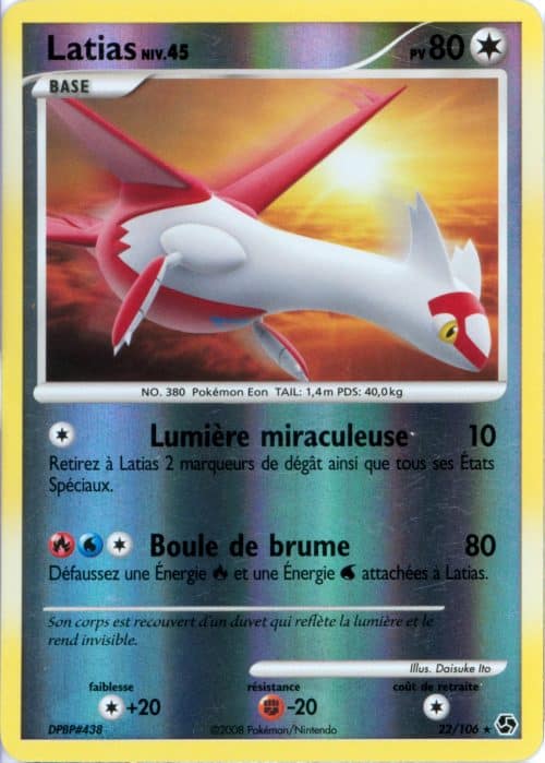 Latias reverse 22/106 – Duels au Sommet – Pokemon FR 2008