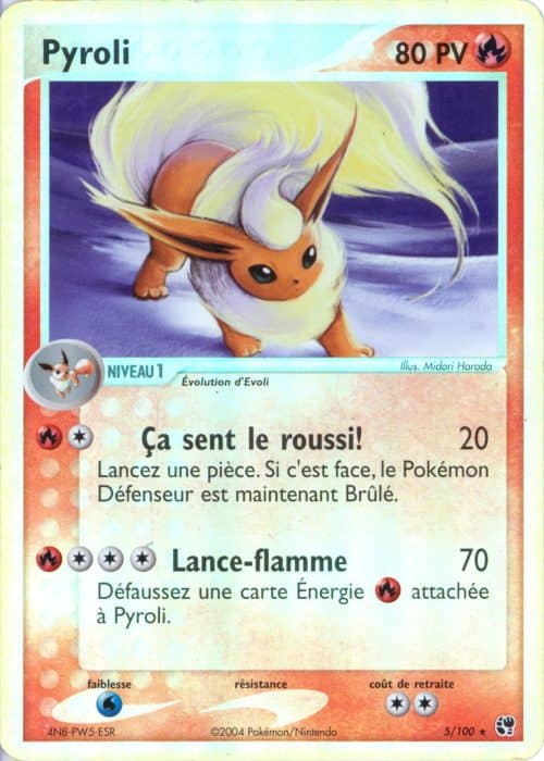 Pyroli reverse 5/100 – Tempete de sable – Pokemon FR 2004