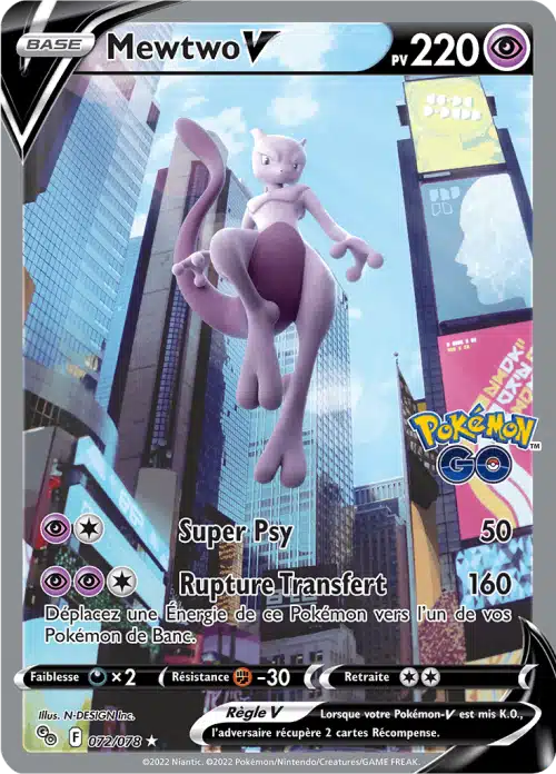 Mewtwo V FA 072/078 – Pokemon GO – Pokemon FR 2022