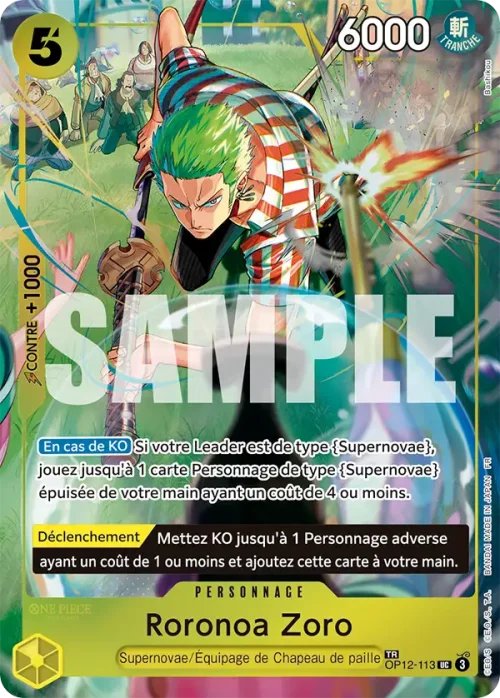 RORONOA ZORO TREASURE RARE – OP12-113 – ONE PIECE FR 2026