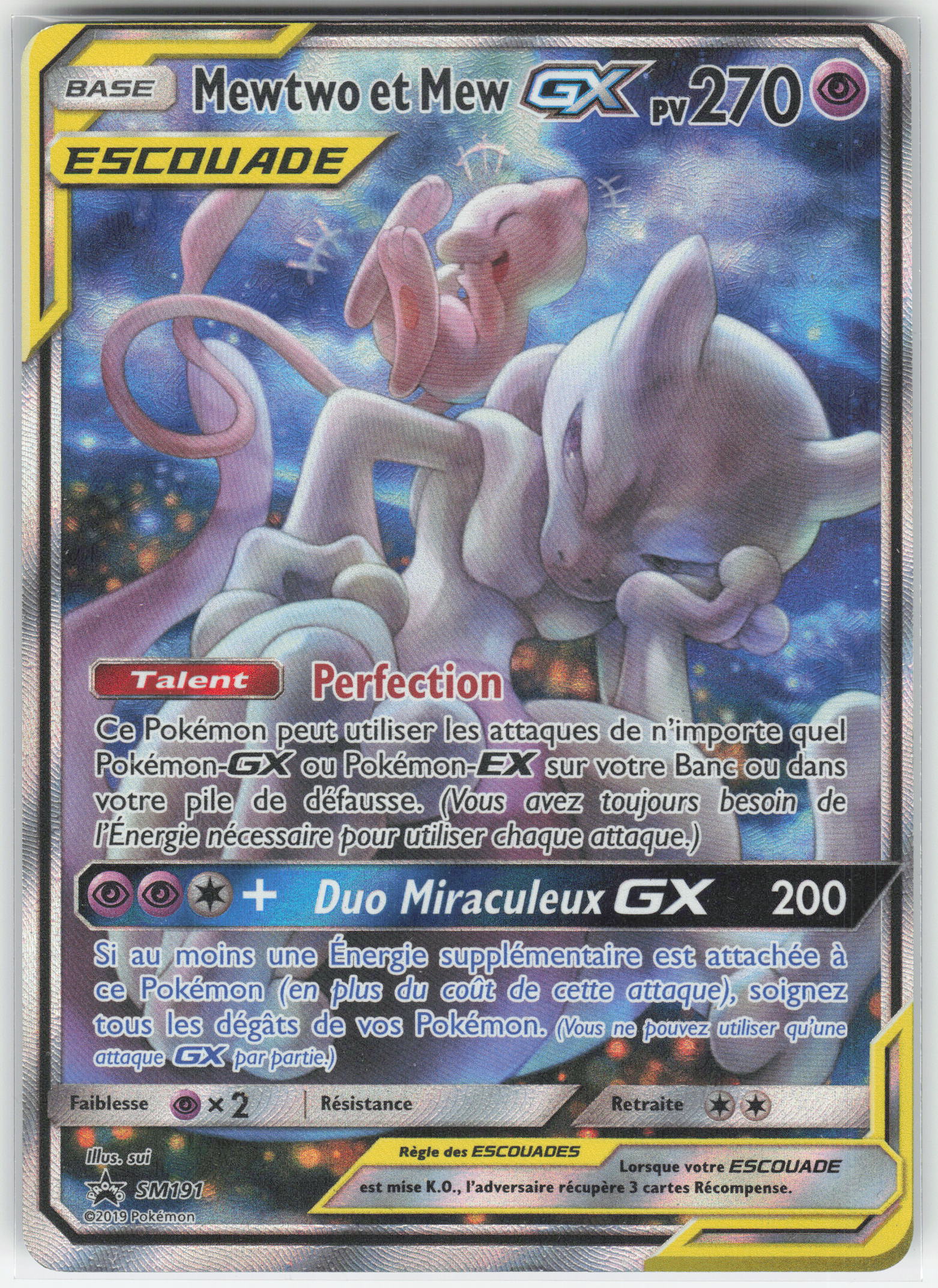 Mewtwo Et Mew Gx Sm191 - Soleil Et Lune - Pokemon Fr 2019
