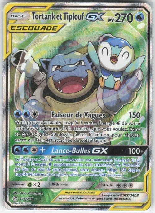 Tortank Et Tiplouf Gx Escouade 215/236 – Eclipse Cosmique – Pokemon Fr 2019