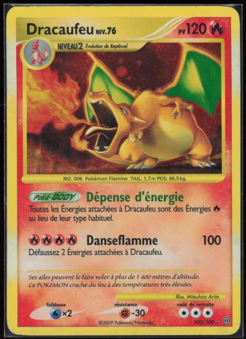 DRACAUFEU HOLO 103/100 – TEMPETE – POKEMON FR 2009