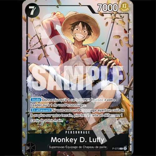 MONKEY D LUFFY P-075 – TS02 PROMO – ONE PIECE FR 2025