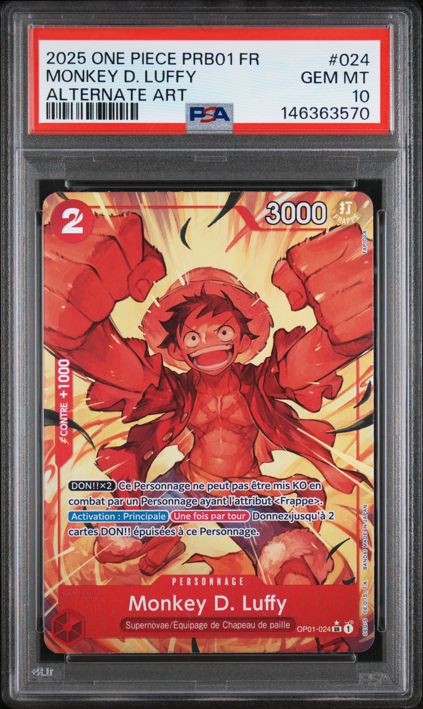 MONKEY D. LUFFY ALT OP01-024 - THE BEST - ONE PIECE FR 2025