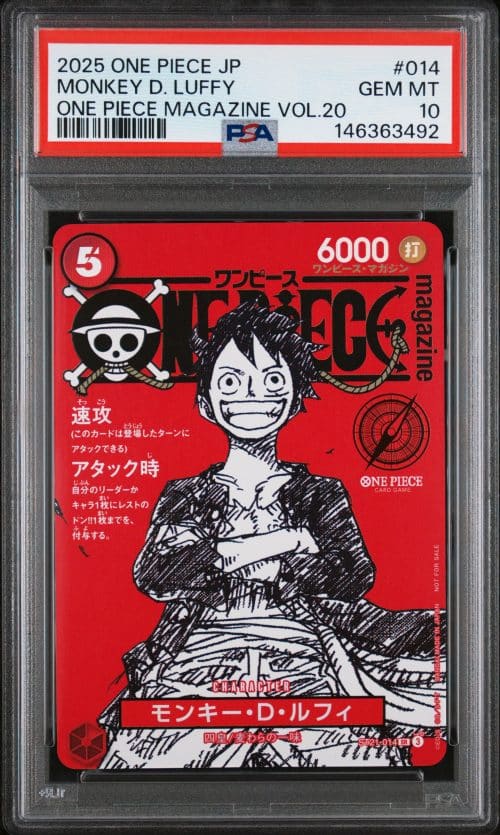 MONKEY D. LUFFY ST21-014 PSA 10 – OP MAGAZINE VOL.20 – ONE PIECE JP 2025