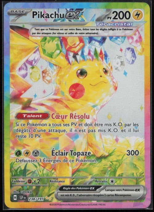 PIKACHU EX ALT 238/191 – EV8 – POKEMON FR 2024