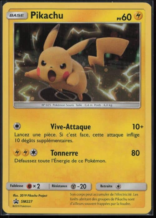 PIKACHU HOLO SM227 – PROMO – POKEMON FR 2019