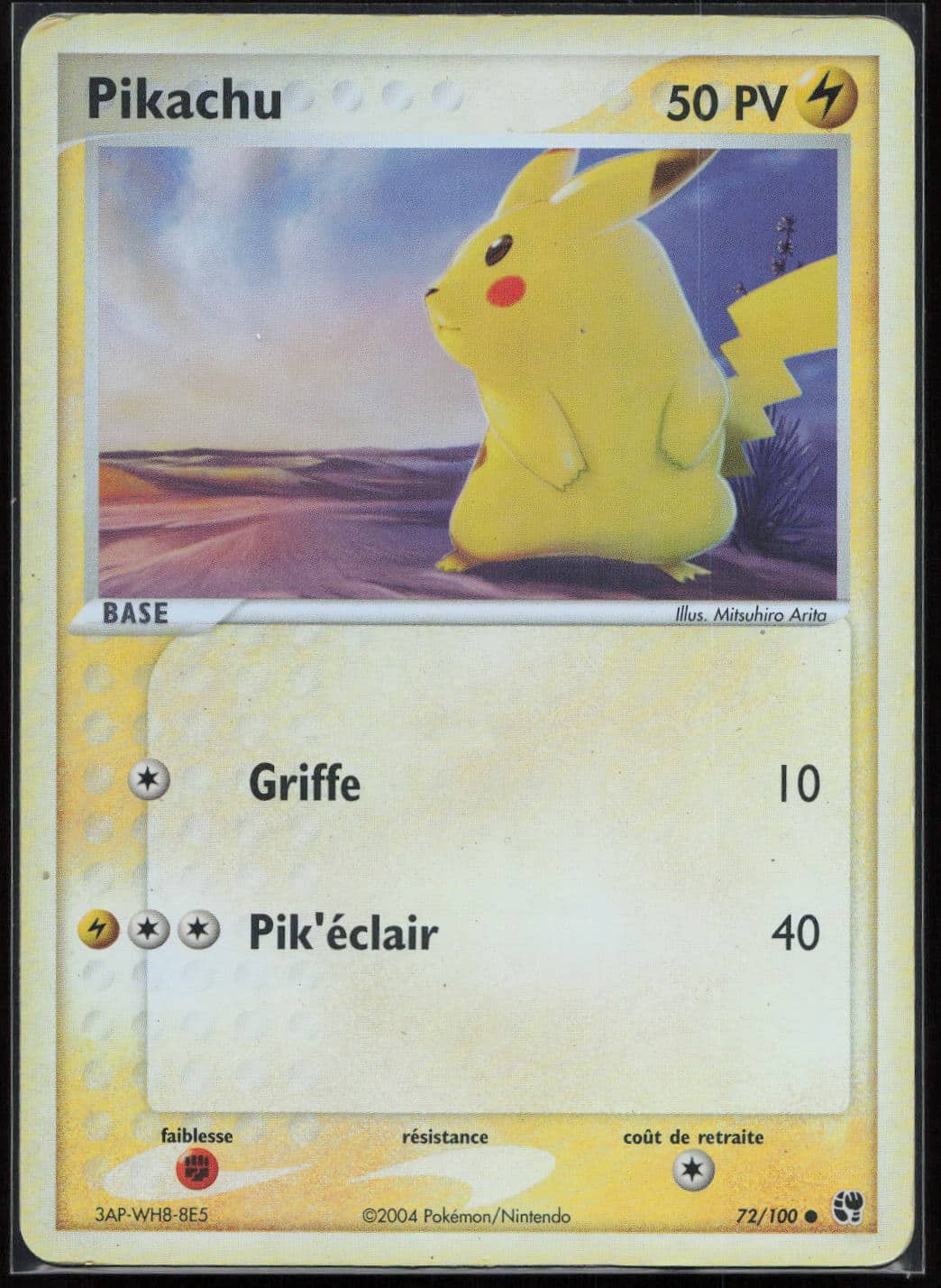 PIKACHU REVERSE 72/100 - EX TEMPETE DE SABLE - POKEMON FR 2004