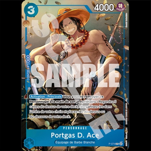 PORTGAS D ACE P-074 – TS02 PROMO – ONE PIECE FR 2025