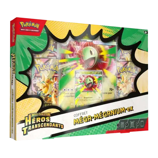 COFFRET MEGA MEGANIUM – HEROS TRANSCENDANTS ME2.5 – FRANCAIS 2026 POKEMON