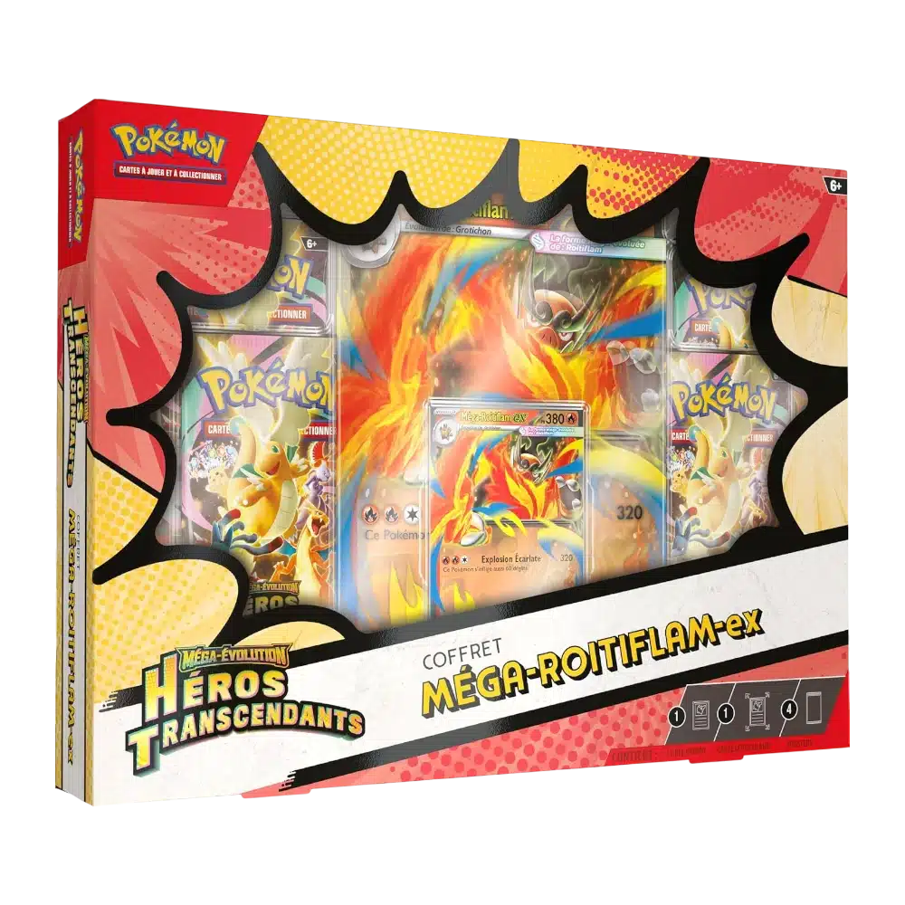 COFFRET MEGA ROITIFLAM - HEROS TRANSCENDANTS ME2.5 - FRANCAIS 2026 POKEMON