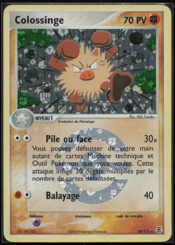 COLOSSINGE REVERSE 28/112 – ROUGE FEU & VERT FEUILLE – POKEMON FR 2004