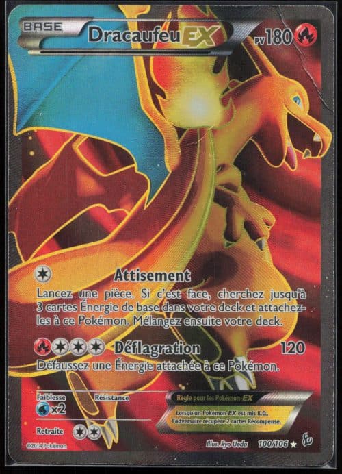 DRACAUFEU EX 100/106 – XY2 ETINCELLES – POKEMON FR 2014