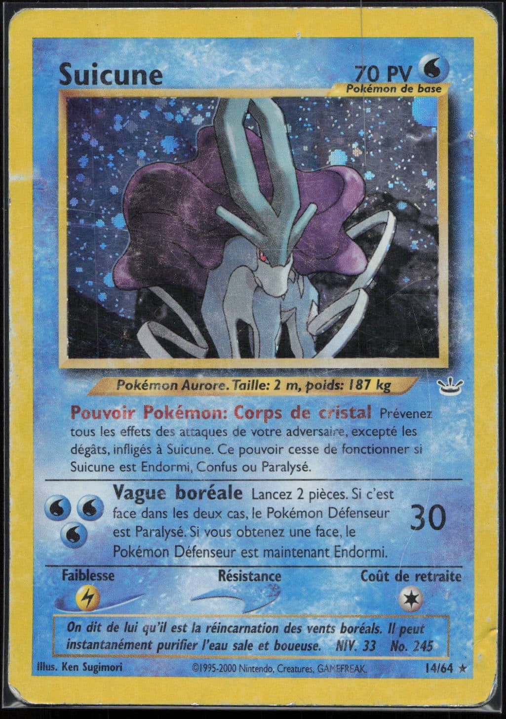 Suicune-Holo-14-64-Neo-Revelation-Pokemon-Fr-2002-Played-Fuji-Store