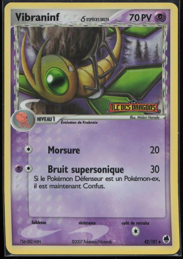 VIBRANINF REVERSE 42/101 – ILE DES DRAGONS – POKEMON FR 2007