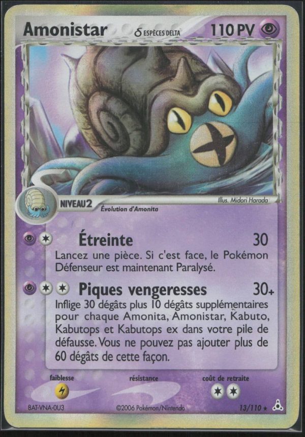 AMONISTAR REVERSE 13/110 – FANTOMES HOLON – POKEMON FR 2006