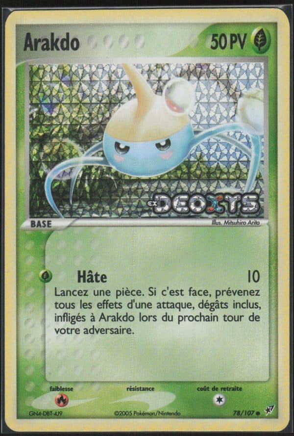 ARAKDO REVERSE 78/107 – DEOXYS – POKEMON FR 2005