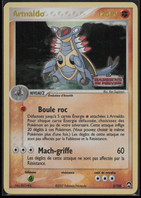 ARMALDO REVERSE 3/108 – GARDIENS DU POUVOIR – POKEMON FR 2007