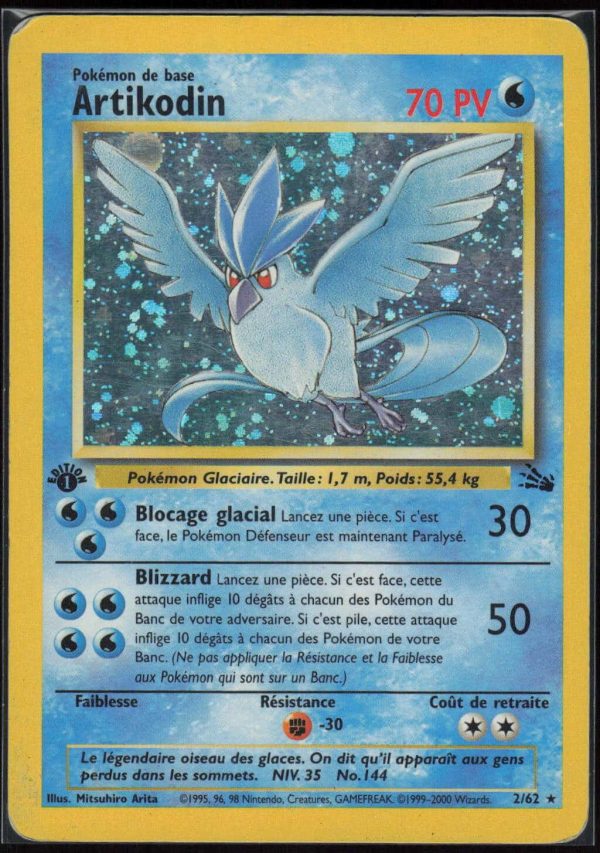 ARTIKODIN HOLO ED1 2/62 – FOSSILE – POKEMON FR 2000
