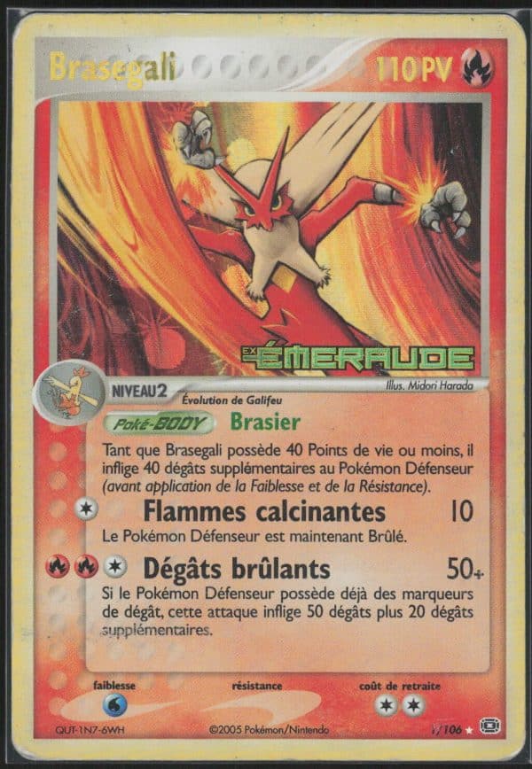 BRASEGALI REVERSE 1/106 – EMERAUDE – POKEMON FR 2005