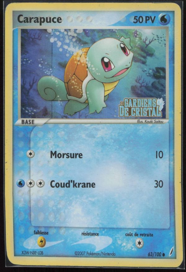 CARAPUCE REVERSE 63/100 – GARDIENS DE CRISTAL – POKEMON FR 2007