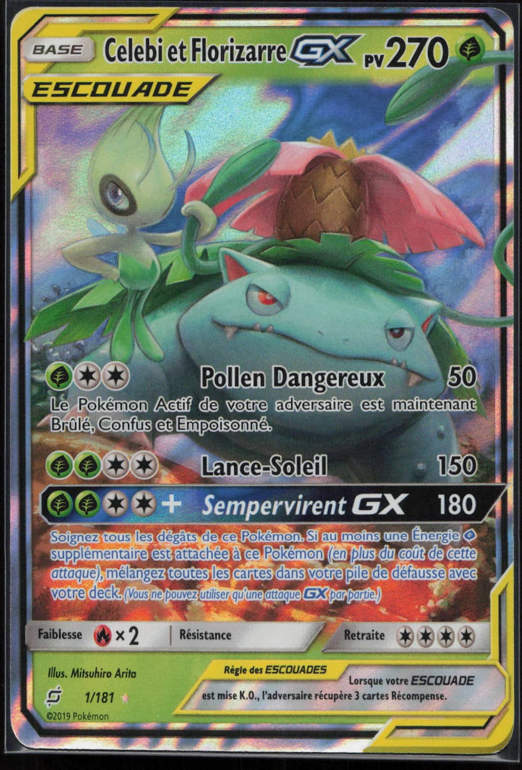 CELEBI ET FLORIZARRE GX 1/181 - DUO DE CHOC - POKEMON FR 2019