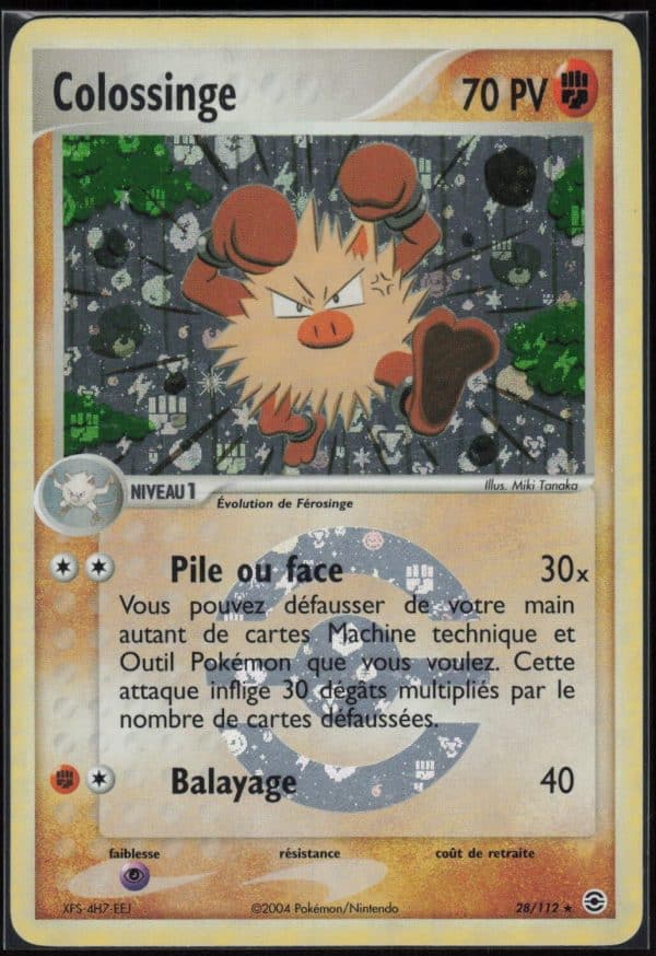 COLOSSINGE REVERSE 28/112 – ROUGE FEU & VERT FEUILLE – POKEMON FR 2004