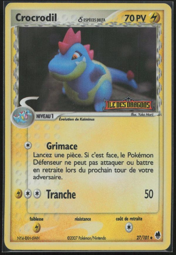 CROCRODIL REVERSE 27/101 – ILE DES DRAGONS – POKEMON FR 2007