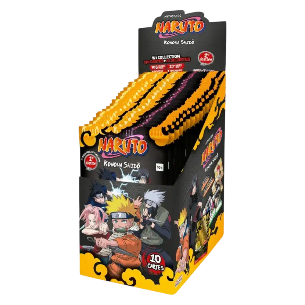 display-naruto-mythos-konoha-shido-1st-ed-set-1-fuji-store DISPLAY KONOHA SHIDO 1ST ED - SET 1 - FRANCAIS 2026 NARUTO MYTHOS
