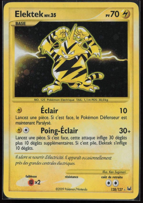 ELEKTEK HOLO 128/127 – PLATINE – POKEMON FR 2009