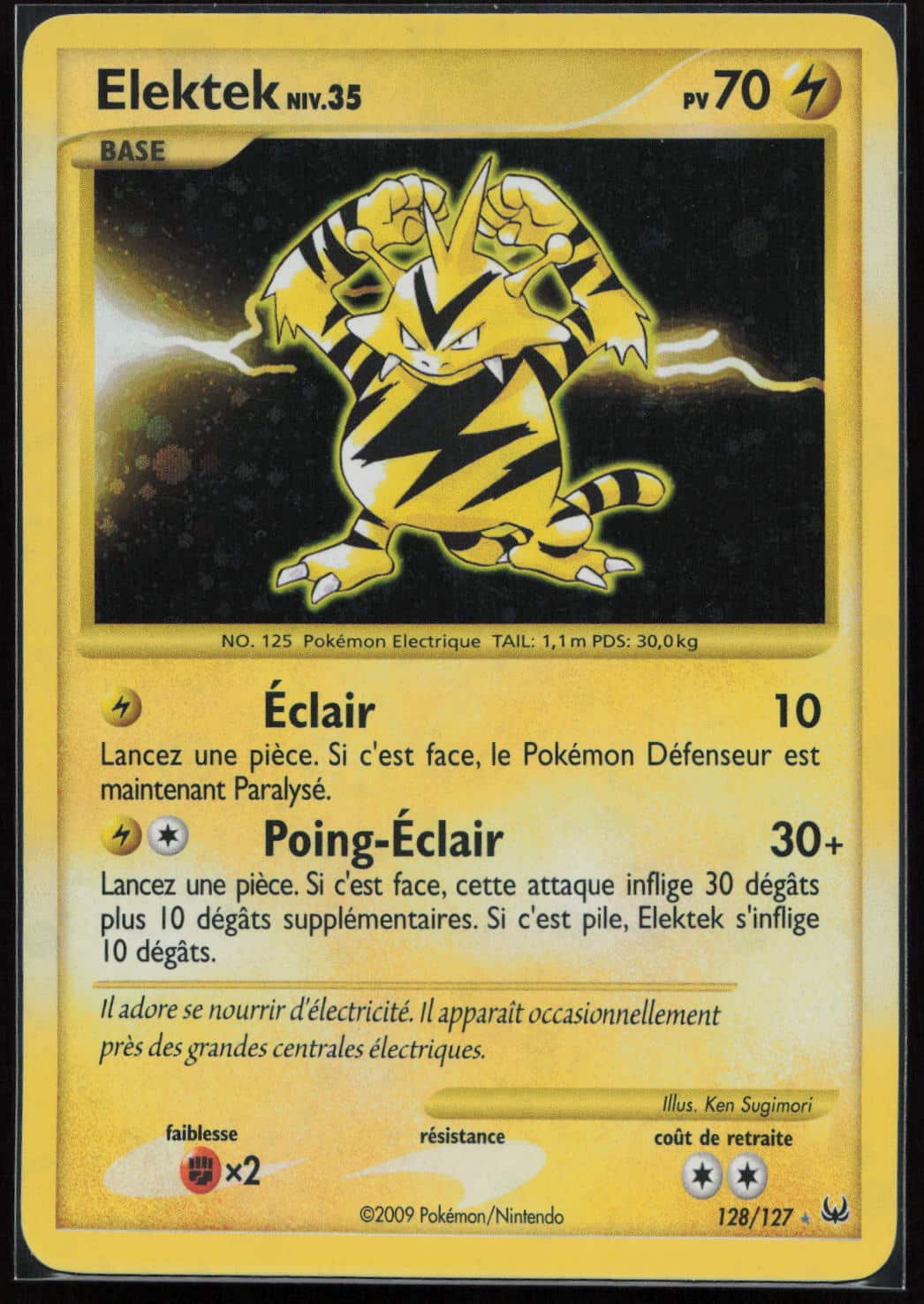 ELEKTEK HOLO 128/127 - PLATINE - POKEMON FR 2009