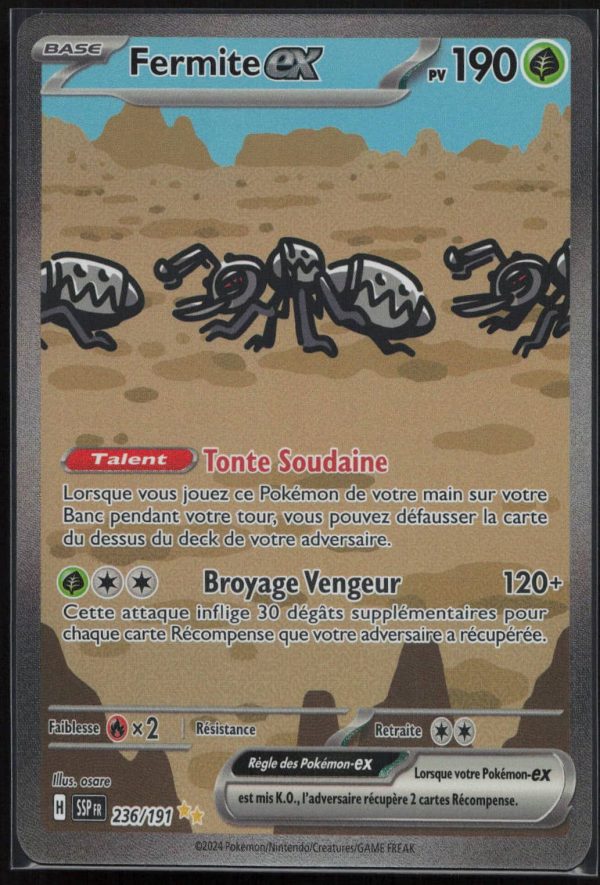 FERMITE EX FA 236/191 – ETINCELLES DEFERLANTES – POKEMON FR 2024