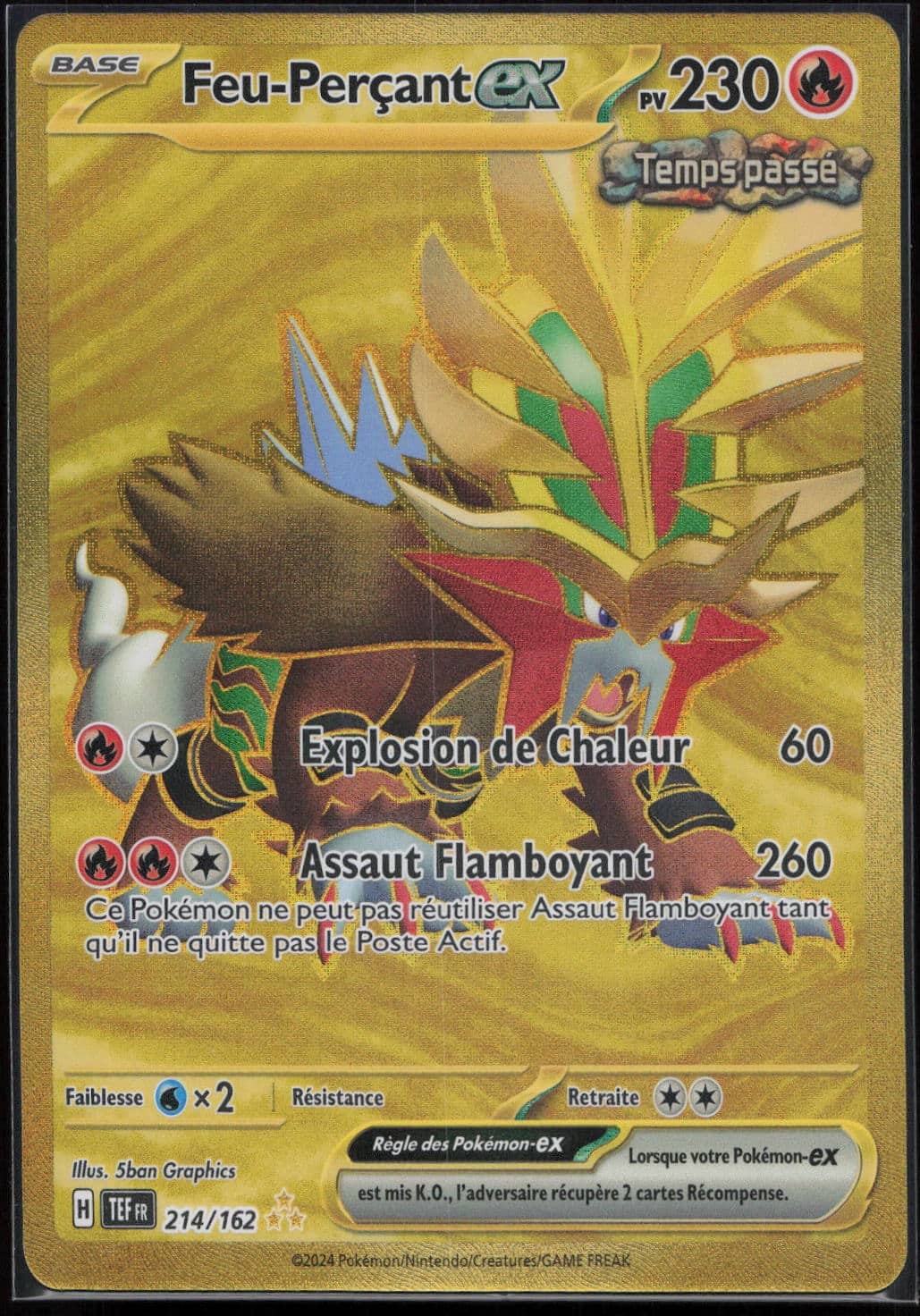FEU PERCANT EX FA 214/162 - FORCES TEMPORELLES - POKEMON FR 2024