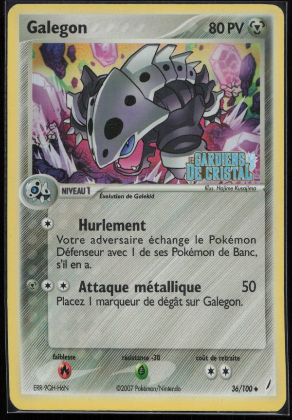 GALEGON REVERSE 36/100 – GARDIENS DE CRISTAL – POKEMON FR 2007