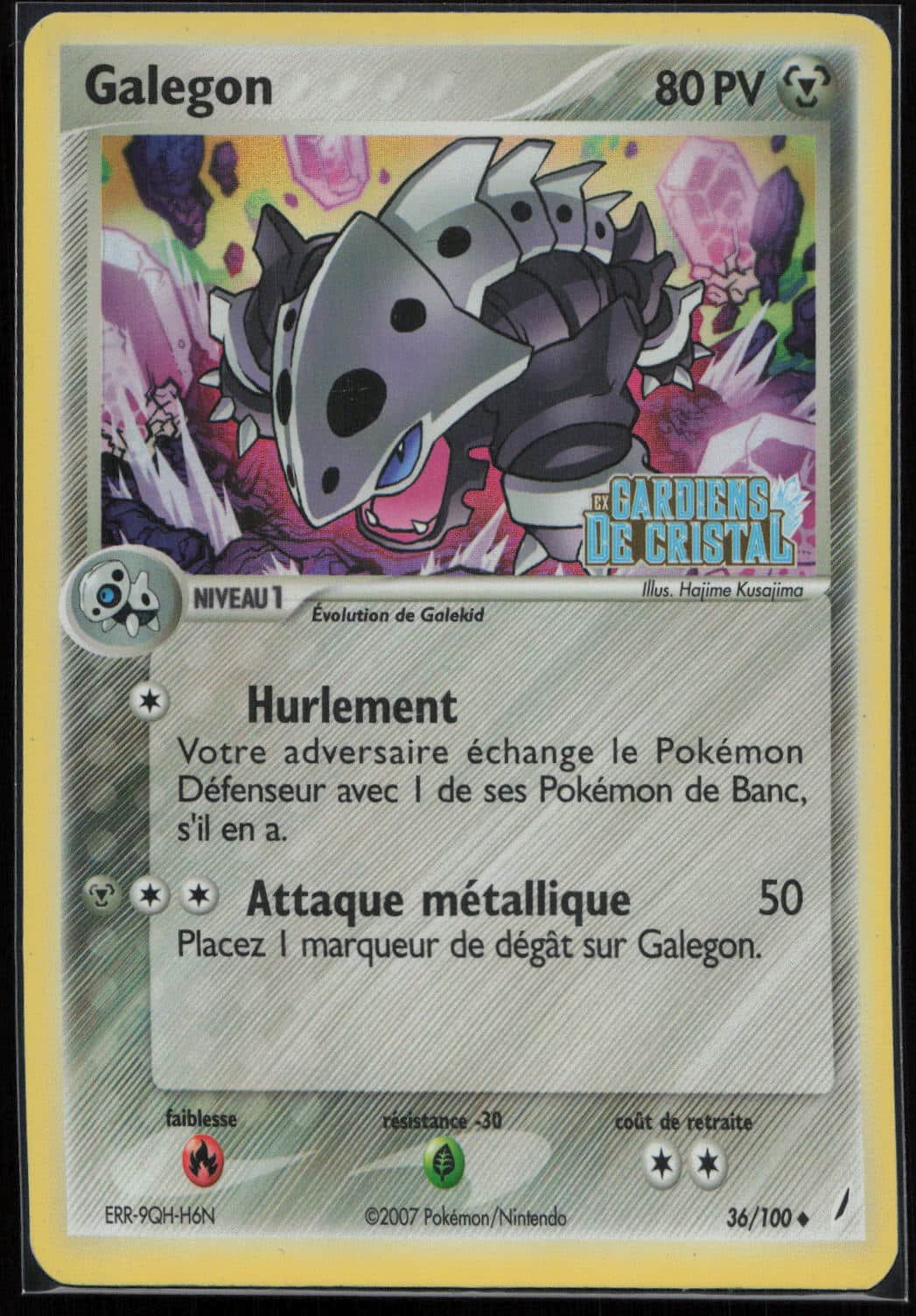 GALEGON REVERSE 36/100 - GARDIENS DE CRISTAL - POKEMON FR 2007