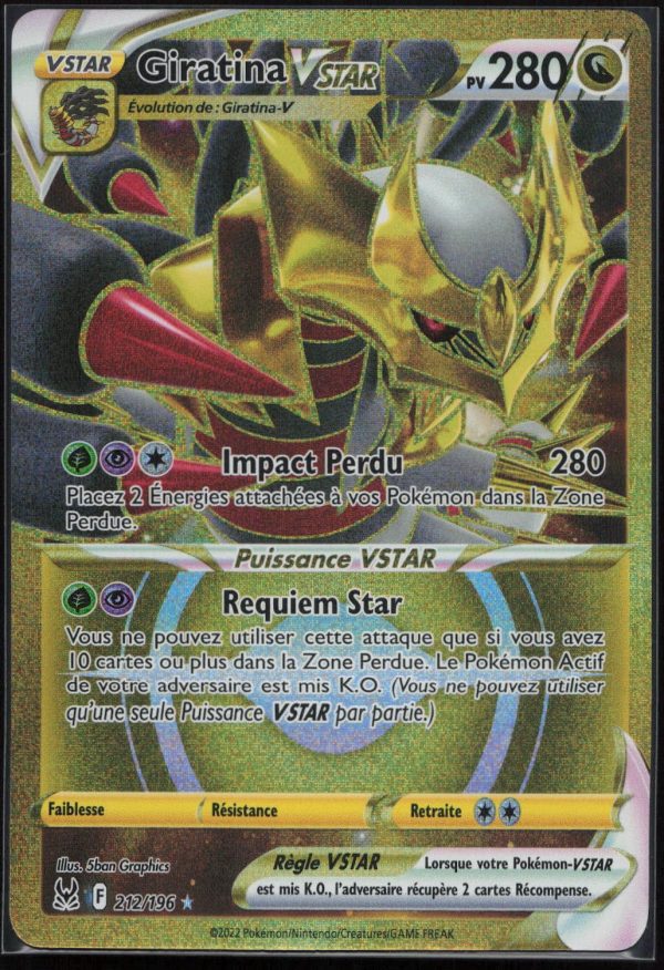 GIRATINA VSTAR 212/196 – ORIGINE PERDUE – POKEMON FR 2022