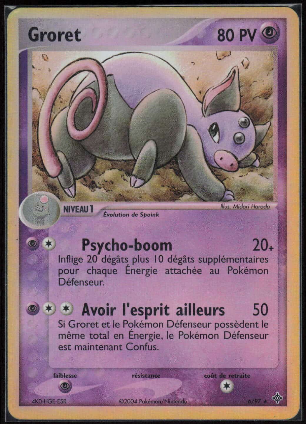 GRORET REVERSE 6/97 - DRAGON - POKEMON FR 2004