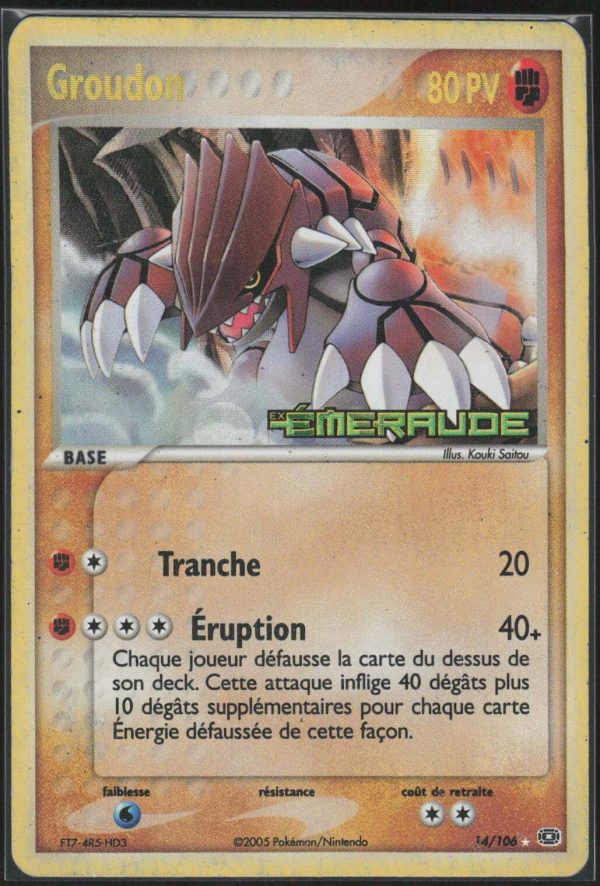 GROUDON REVERSE 14/106 – EMERAUDE – POKEMON FR 2005
