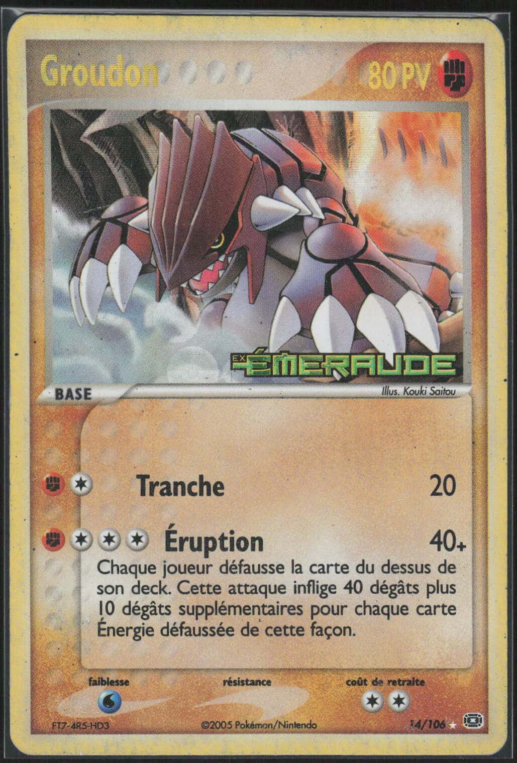 GROUDON REVERSE 14/106 - EMERAUDE - POKEMON FR 2005