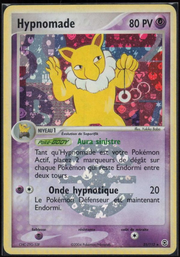 HYPNOMADE REVERSE 25/112 – ROUGE FEU & VERT FEUILLE – POKEMON FR 2004