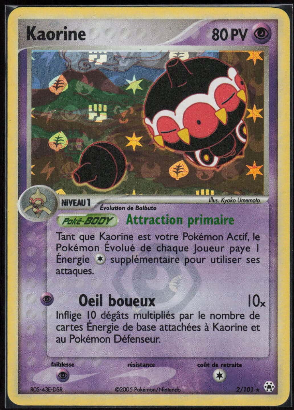 KAORINE REVERSE 2/101 - LEGENDES OUBLIEES - POKEMON FR 2005